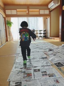 お買い物＆新聞紙あそび
